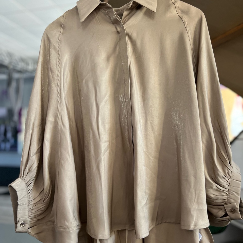 Elegant Beige Women's Top